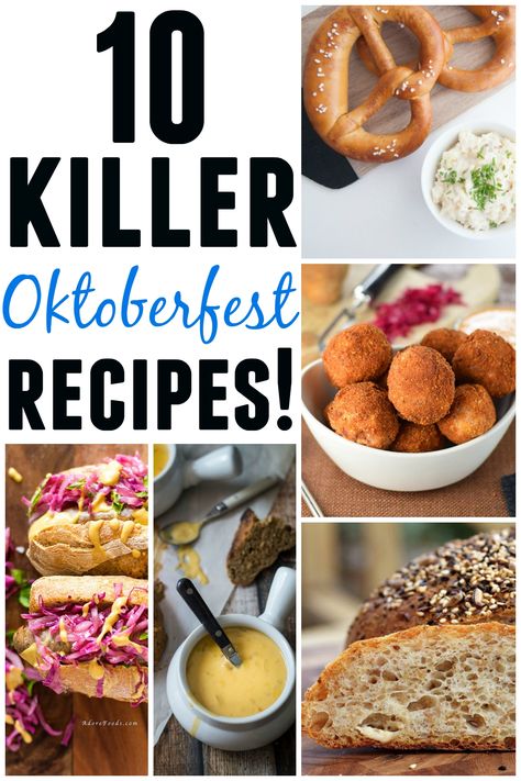 10 Killer Oktoberfest recipes! 10 of the best Oktoberfest recipes around the web. AWESOME! Octoberfest Recipes, Oktoberfest Recipes, Oktoberfest Menu, Octoberfest Party, Oktoberfest Decorations, German Food Authentic, Oktoberfest Food, German Oktoberfest, Octoberfest Food