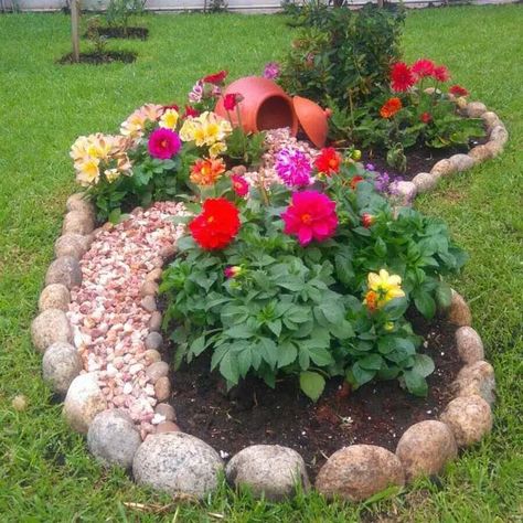 Kidney-shaped Island Front Yard Island Landscaping Ideas, Front Yard Island Landscaping, Spring Flower Arrangements Diy, Diy Garden Landscaping, Backyard Ideas For Small Yards, Spring Flower Arrangements, Easy Landscaping, Garden Plans, Landscaping Supplies