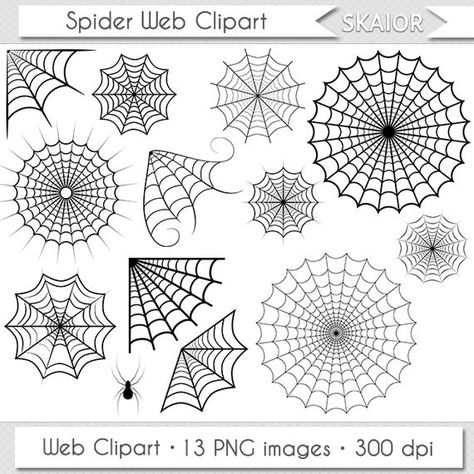 Spider Web Clipart Halloween Clipart Spooky Spiderweb Digital Scrapbooking Silhouette Clipart Spider Spider Web Clipart, Spiderweb Art, Spider Man Birthday Party, Spider Web Drawing, Spider Clipart, Web Clipart, Spider Man Birthday, Halloween Borders, Spider Web Tattoo