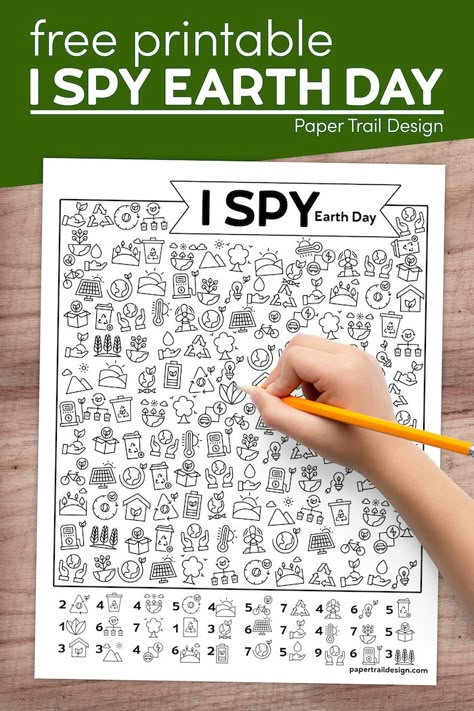 Earth Day Games, Spy Games For Kids, Earth Day Worksheets, Earth Activities, Paper Trail Design, Earth Day Projects, St Patrick Day Activities, Trail Design, Earth Day Crafts