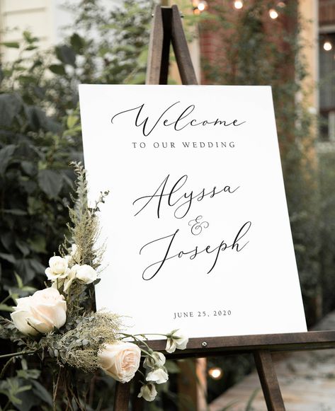 Calligraphy Welcome, Large Wedding Signs, Welcome Wedding Sign, Wedding Ceremony Signs, Unplugged Wedding, Ceremony Signs, Wedding Posters, Welcome Poster, Wedding Welcome Sign