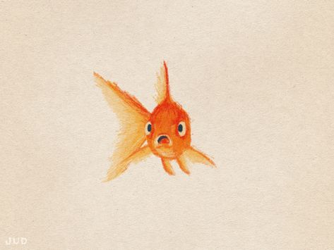 Goldfish Sketch, Goldfish Tattoo, Goldfish Art, Ear Tattoo Ideas, Ear Tattoos, Muster Tattoos, World Wide Web, Fish Drawings, Desenho Tattoo