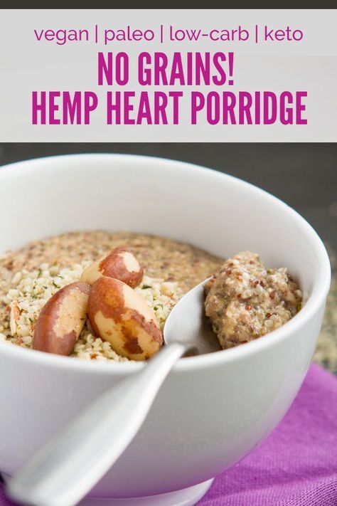 86 the flax. Too many hormones. Hemp Hearts Recipes, Hemp Seed Recipes, Vegan Keto Recipes, Porridge Recipes, Hemp Hearts, Recetas Keto, Low Carb Vegan, Vegetarian Keto, Vegan Keto