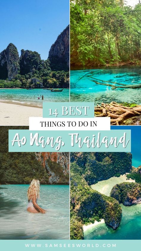 14 Best Things to Do in Ao Nang, Thailand Ao Nang Thailand, Railay Beach Thailand, Thailand Island Hopping, Ao Nang Beach, Thailand Krabi, Koh Samui Beach, Koh Phi Phi, Thailand Adventure, Thailand Travel Guide