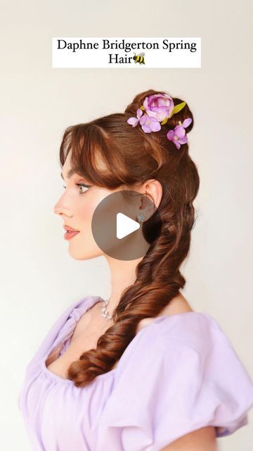 Bridgerton Hairstyles Daphne, Bridget Ton Hairstyles, Tea Party Hair Styles, Rococo Hair Tutorial, Regency Hair Tutorial, Bridgerton Hairstyles For Short Hair, Bridgestone Hairstyles, Colonial Hairstyles Woman, Bridgerton Hair Styles