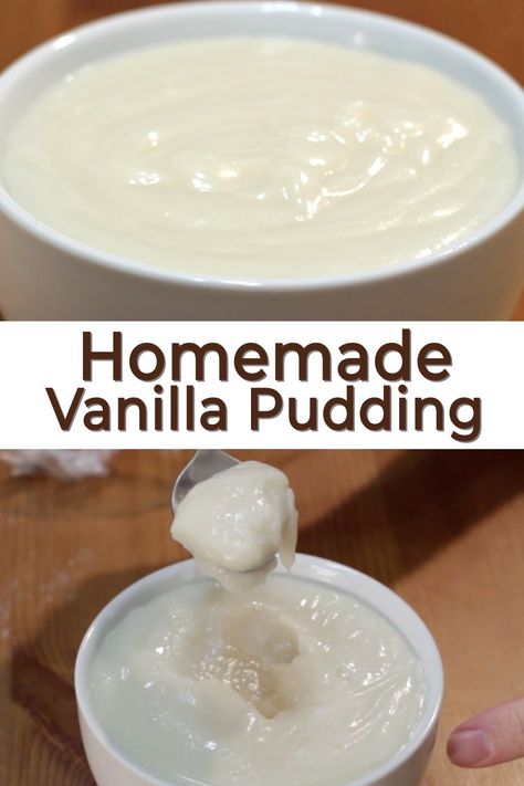 Easy Vanilla Pudding Recipe | In the Kitchen with Matt Cornstarch Pudding Vanilla, Cornstarch Pudding Recipe, Homemade Instant Pudding Recipe, Cornstarch Recipes, Easy Vanilla Pudding, Cornstarch Pudding, Home Made Pudding, Gundry Recipes, Vanilla Pudding Recipe