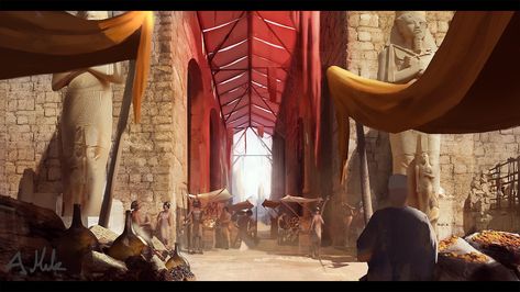 ArtStation - Egyptian market, Arno Male Egypt Market, Cloud Runner, Egyptian Market, Dnd Locations, Ancient Egyptian Cities, Storyboard Art, Egyptian Aesthetic, Ancient Egyptian Architecture, Computer Photo