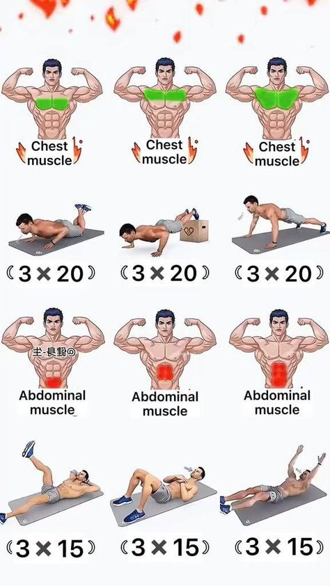 Pin en Treino Gym Workout Apps, Perut Six Pack, Chest Workout At Home, Latihan Dada, Trening Sztuk Walki, Sixpack Workout, Gym Workout Planner, Gym Antrenmanları, Latihan Kardio