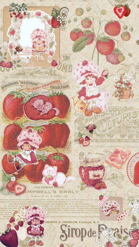 Strawberry wallpaper Tapeta Z Hello Kitty, Strawberry Shortcake Cartoon, Seni Vintage, Break The Rules, Vintage Strawberry Shortcake, Vintage Strawberry, Iphone Wallpaper Photos, Iphone Wallpaper Themes, Take A Screenshot