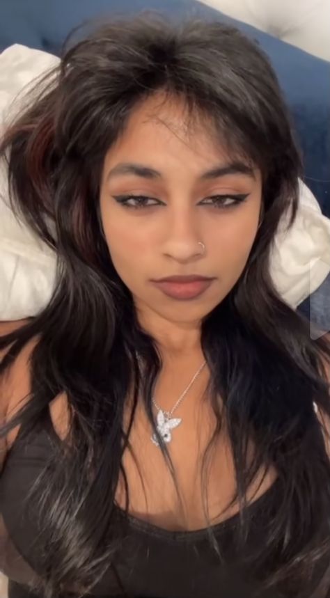 South Asian Hair, Sleek Back Hair, 90s Makeup Look, Curly Shag Haircut, Brown Girls Makeup, Masc Women, Ethereal Makeup, Dark Makeup, Aesthetic People