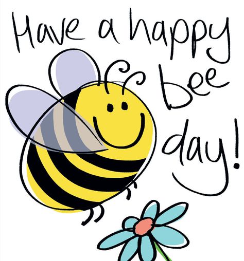 Happy Bee Day Birthday, Happy Bee Day, Bee Day, First Names, Hand Lettering, Greeting Card, Birthday Cards, Bee, Lavender