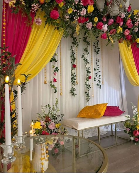 Beautiful Haldi Mehendi Setup for client 🌟❤ Transform your special occasion into a breathtaking spectacle with our unparalleled Event Decor and Planning services! Whether it’s a Wedding, Birthday, Corporate gathering, or milestone celebration, we specialize in crafting immersive environments that leave lasting impressions and planning.🌈💫 Personalized Consultation and Setup: Our team of experienced decorators will work closely with you to bring your vision to life and handle all the setup, s... Simple Function Decoration, Mehendi Function Decoration, Mehandi Function Decoration, Mehendi Decor Ideas At Home, Mehndi Decor At Home, Mehendi Setup, Mehandi Decor, Mehndi Decorations, Bappa Decoration