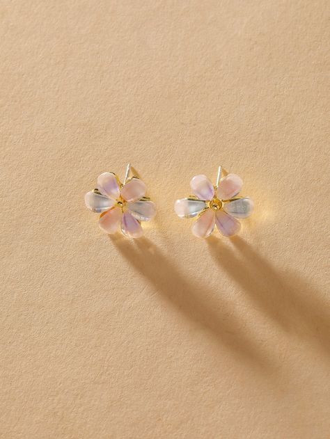 Jewelry Accessories Ideas, Fancy Jewellery, Fancy Jewelry, Fashion Jewelry Earrings, Flower Earrings Studs, Pretty Earrings, Girly Jewelry, Flower Child, Stylish Jewelry