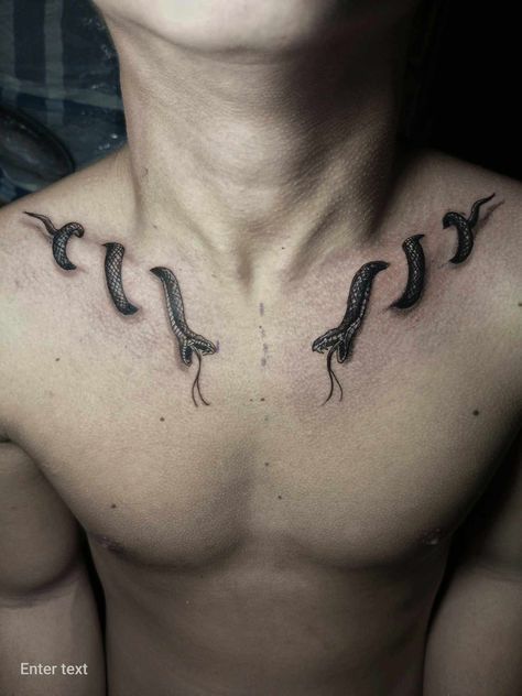 Serpent Tattoo Men, Slytherin Tattoo, Tattoo Costillas, Pins Pictures, Simple Leg Tattoos, Snake Tattoo Meaning, Samurai Tattoo Sleeve, Clavicle Tattoo, Tattoo Ideas Males