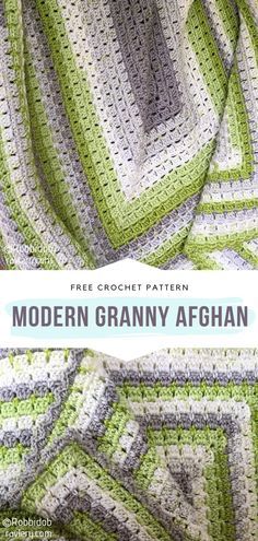 Modern Haken, Crochet Modern, Motifs Granny Square, Granny Square Haken, Afghans Crochet, Granny Square Crochet Patterns Free, Crochet Afghan Patterns Free, Loving People, Crochet Blanket Designs