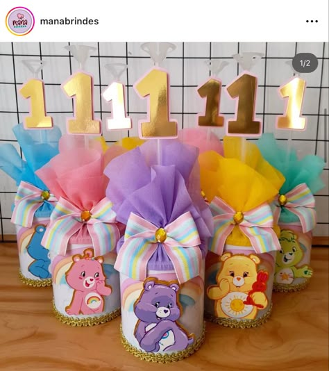 Bears Birthday Party, Care Bears Birthday, Care Bears Birthday Party, Care Bear Party, Dragon Birthday Parties, Care Bear Birthday, Bear Baby Shower Theme, 1st Birthday Girl Decorations, Baby Birthday Decorations