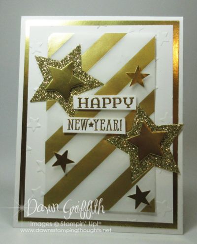 Handmade New Years Cards, Handmade New Year Cards, New Years Cards Handmade, New Year Cards Handmade, New Years Cards, Dawns Stamping Thoughts, Dawn Griffith, New Year Cards, Happy New Year Cards