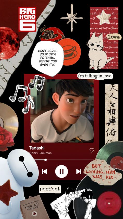 Red + black aesthetic Tadashi Hamada wallpaper #tadashihamada #bighero6 #wallpaper #shuffles Baymax Hiro Tadashi, Bighero6 Wallpaper, Big Hero Six Movie Poster, Tadashi Hamada Icon, Big Hero 6 Wallpaper Aesthetic, Tadashi Hamada Aesthetic, Hiro Hamada Wallpaper, Baymax Wallpaper Aesthetic, Tadashi Hamada Wallpaper