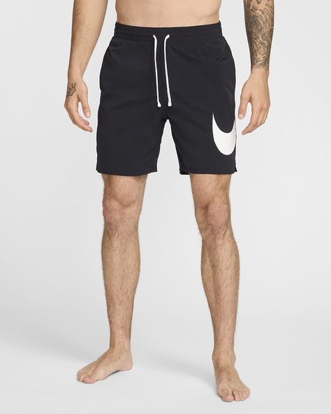 Nike Swim, Sneaker Style, Black Style, Shoe Box, Swim Shorts, Sneakers Fashion, Black Fashion, Comfort Fit, Swimming