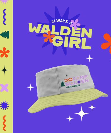 Camp Walden, Summer Merch, The Parent Trap, Camp Brand, Parent Trap, Merch Design, Girls Camp, Logo Illustration, Reusable Bags