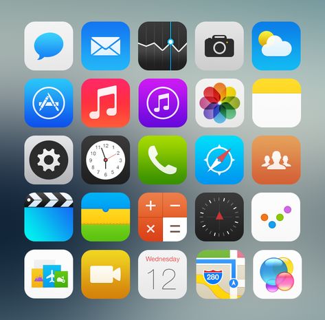 All_icons_ios7  *** But how do we change icons in iOS 7? Ios 7 Icons, Icon Ui, Icones Do Iphone, Icon Inspiration, Logo Tutorial, Kawaii Charms, Apple Logo Wallpaper Iphone, Screen Icon, Simple Icon