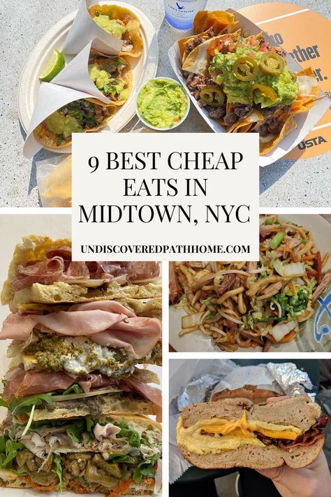 The best cheap eats in New York City's Midtown neighborhood Cheap Restaurants In Nyc, Cheap Eats Nyc, New York Trip Planning, Nyc Midtown, Fun Restaurants In Nyc, New York Eats, Midtown Nyc, New York City Christmas, Manhattan Restaurants