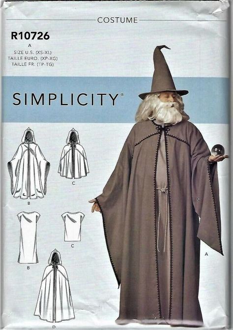 One Cloak to Rule Them All: Costume Patterns Inspired by Tolkien – PatternVault Medieval Wizard Costume, Wizard Cape Pattern, Wizard Robe Pattern, Diy Wizard Robe, Wizard Cloak Pattern, Diy Wizard Costume, Wizard Halloween Costume, Galadriel Costume, Xena Costume