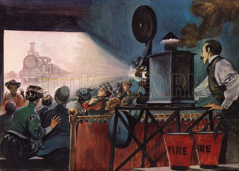 Lumiere brothers, picture, image, illustration Brothers Illustration, Lumiere Brothers, Peter Jackson, Learn History, About History, Main Street Usa, Train Art, History Images, History Art