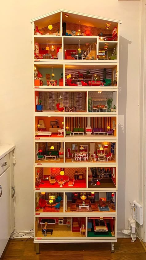 Vintage Doll House Furniture, Lundby Dollhouse, Vintage Doll House, Diy Barbie House, Doll House Plans, Mini Doll House, Doll House Crafts, Dolls House Interiors, Modern Dollhouse