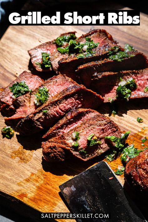 Tender & Flavorful Grilled Short Ribs Recipe Bone In Beef Short Ribs Grilled, Grilled Boneless Short Ribs, Boneless Beef Short Ribs Grilled, Beef Short Ribs On The Grill Recipe, Short Ribs Recipe Grilled, Grill Short Ribs, Short Ribs On The Grill, Short Ribs Grilled, Beef Chuck Short Ribs