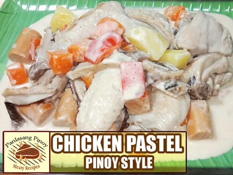 Chicken Pastel Recipe Filipino, Chicken Pastel Recipe, Pastel Recipe, Chicken Stew With Potatoes, Chicken Pastel, Creamy Chicken Stew, Pinoy Foods, Filipino Food Dessert, Panlasang Pinoy