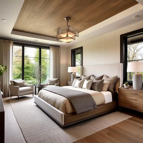 Elevate Your Master Bedroom with 20 Gorgeous Tray Ceiling Ideas - HearthandPetals Tray Ceiling Ideas, Japandi Interiors, Bedrooms Decor, Master Room, Design Room, Florida House, Couple Bedroom, Master Bedrooms, False Ceiling Design