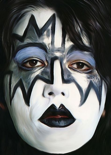 petnick 14 3 Ace Frehley Dynasty painting by petnick Ace Frehley Dynasty, Ace Frehley Makeup, Kiss Band Makeup, Banda Kiss, Kiss Artwork, Kiss Costume, Space Ace, Football 49ers, Vinnie Vincent