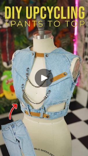 12K views · 6.9K reactions | Ready to turn those old jeans into something fresh and fabulous? Watch as I transform a pair of pants into a cute denim top with easy-to-follow steps! Perfect for upcycling lovers and sewing enthusiasts alike. Let’s make sustainable fashion stylish and fun! ✂️👖✨

#DIYUpcycle #SewingProjects #UpcycledFashion #DenimTop #SustainableStyle #SewingTutorial #HowToSew #FashionDIY #EcoFriendlyFashion #Refashion #SewingInspiration #diyfashion #upcycled #sewsewsew #UpcycledClothing #sewist #diy #sew #DenimTransformation #denim #ThriftFlip | ProperFit Clothing Creative Wear Ideas, Retro Fitted Bottoms In Recycled Denim, Upcycle Jeans Refashioning, Casual Fitted Upcycled Jeans, Upcycled Fitted Jeans In Recycled Denim, Vintage Upcycled Recycled Denim Bottoms, Diy Jeans Upcycle, Recycled Denim Fashion, Upcycled Denim Corset