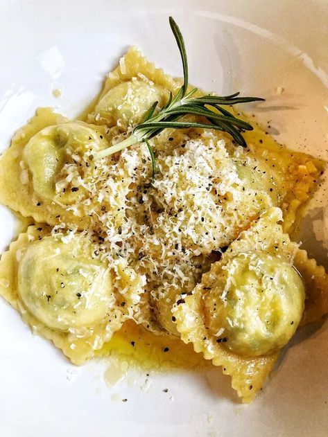 Mar 1, 2021 - Fresh spinach ricotta ravioli with lemon zest and black pepper in a white wine butter sauce. Paired with a Sauvignon Blanc. Spinach Ricotta Ravioli, Spinach And Cheese Ravioli, Spinach Ricotta Pasta, Cooking Fresh Pasta, Spinach And Ricotta Ravioli, Ravioli Sauce, Pasta Ravioli, Salad Appetizer Cups, Spinach Ravioli