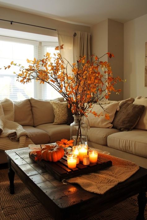 Cozy Fall Decor Ideas: Get ready to snuggle up with these 20 autumn-inspired decorating tips, from rustic porch decorations to warm centerpiece ideas. Create a welcoming atmosphere in your home this season! Check it out and start decorating! #fall #falldecor #fallvibes #aesthetic #fallautumn #autumn #fallaesthetic #orange #houseinspo #white Fall Indoor Decor Ideas, Indoor Fall Decor Ideas, Autumn Decorating Ideas, Douglas House, Autumn Things, Diy Fall Decor Ideas, Fall Vignettes, Diy Fall Decor, Porch Decorations