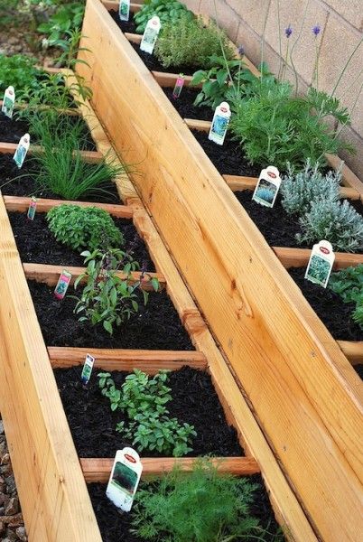 Raised Bed Herb Garden, Chateau Garden, Herb Bed, Raised Herb Garden, Kebun Herbal, Taman Diy, Container Herb Garden, Raised Bed Garden Design, Small Vegetable Gardens