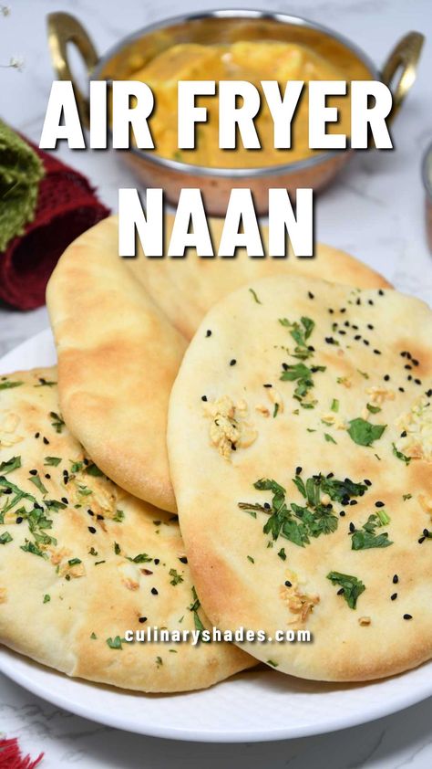 Naan Bread Machine Recipe, Bread Machine Naan, Air Fryer Naan, Bread In Air Fryer, How To Make Naan, Plain Naan, Homemade Naan Bread, Simple Bread, Indian Curries