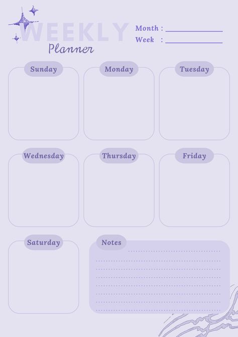 Purple WEEKLY PLANNER #digitalplannershop questionnairesforplanners #prettyramadanplanner #polyglotplanner #plannerparaimprimir📜 Purple Planner Template, Aesthetic Daily Planner, Daily Planner Ideas, Backgrounds Ipad, Daily Planner Templates, Daily Planner Book, Student Weekly Planner, Life Raft, Daily Planner Sheets