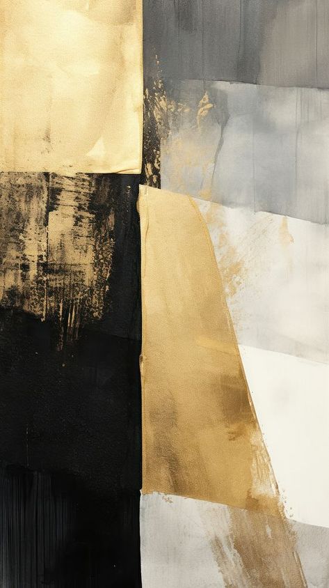 Black And Gold Abstract Painting, Wallpaper Black Gold, Gold Abstract Wallpaper, Black And Gold Abstract, Iphone Wallpaper Hd Original, Nice Designs, Gold Abstract Painting, Large Abstract Wall Art, Elements Design