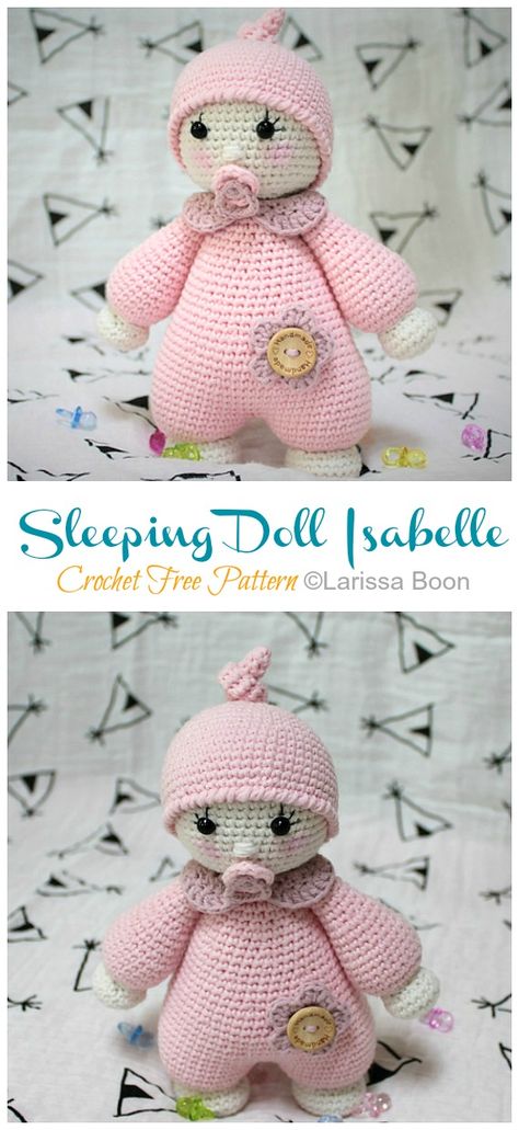 Amigurumi Pacifier Baby Doll Crochet Free Patterns - Crochet & Knitting Doll Amigurumi Free Pattern, Crochet Free Patterns, Crochet Toys Free, Baby Doll Pattern, Crochet Dolls Free Patterns, Easy Crochet Baby, Crochet Baby Toys, Crochet Amigurumi Free, Haken Baby