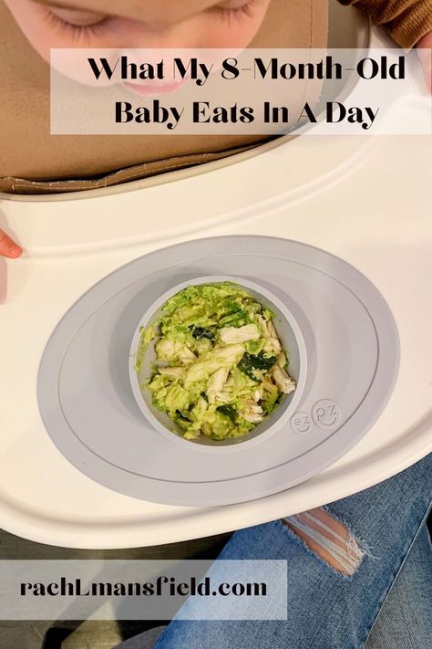 8 Month Old Food, 8 Month Old Baby Food, Baby Food Breakfast, Chicken With Avocado, Lunch And Dinner Ideas, 8 Month Baby, Baby Lunch, Baby Dinner, Baby Breakfast