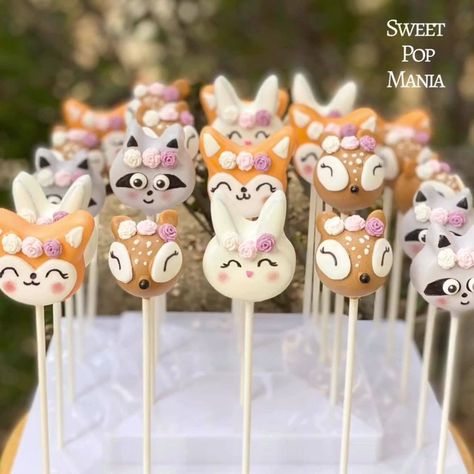 Little Woodland Fox Cakepop Mini Tutorial | Like I promised, here is a mini tutorial on how I created this cute Woodland Foxy Loxy!! Can you believe I used the Mickey Mouse Cake Pop Stamps to get... | By Sweet Pop Mania | Facebook Fox Cake, Woodland Cake, Baby Shower Cake Pops, Mini Tutorial, Mickey Mouse Cake, Woodland Fox, Mouse Cake, Themed Cupcakes, Woodland Baby