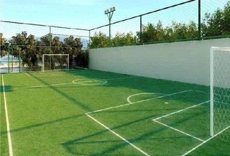 Indoor Soccer Field, Turf Backyard, Kim House, Backyard Sports, Beach Mansion, Backyard Plan, Bedroom Games, Astro Turf, Sport Court