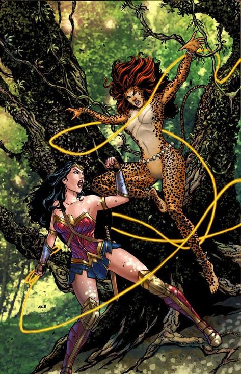 Wonder Woman vs. Cheetah by Raymund Lee & Ace Continuado #WonderWoman #Amazon #JusticeLeague #JL #Cheetah #LegionofDoom #RaymundLee #AceContinuado Wonder Woman Vs Cheetah, Cheetah Wonder Woman, Cheetah Dc Comics, Cheetah Dc, Black Cat Marvel, Justice League Unlimited, Film Lovers, Geek Art, Fitness Models Female