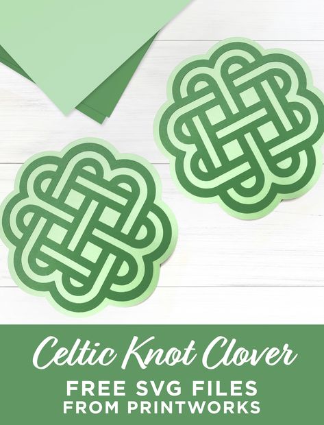 Celtic Svg Free, Shamrock Svg Free, Cute And Easy Crafts, Scan N Cut Projects, Celtic Knot Work, Clover Svg, Pub Signs, Trinity Knot, Saint Patrick's Day