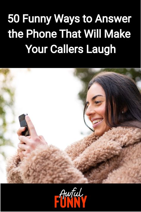 Ever wanted to spice up those mundane phone calls with a bit of humor? Whether it’s a call from a Funny Ways To Answer The Phone, Ways To Answer The Phone, Answer The Phone, Wifi Names, Lost Socks, Phone Calls, Secret Society, Fan Book, A Call