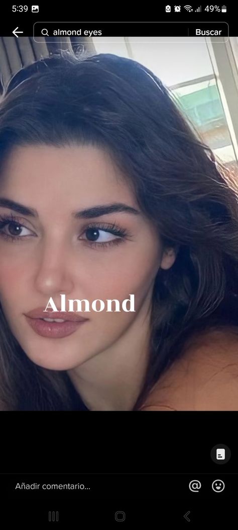 Eye Makeup Ideas For Almond Eyes, Almond Shaped Eyes Aesthetic, Attractive Eyes Aesthetic, Makeup Look For Almond Eyes, Makeup Looks For Doe Eye, Almond Makeup Eye, Simple Eyeliner For Almond Eyes, Makeup For Small Almond Eyes, Eyebrows For Almond Eyes