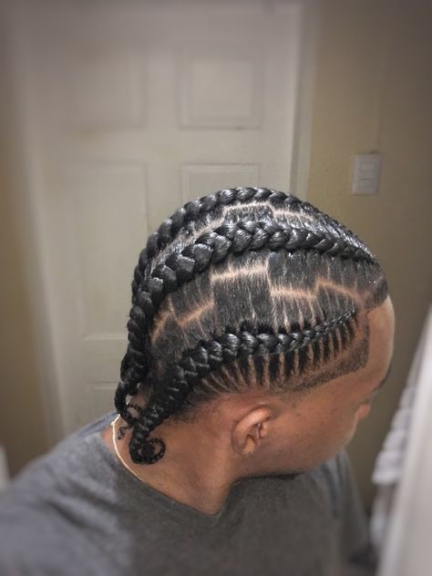 Patterned parts Cornrow Styles For Men, Cornrow Braids Men, Hair Twists Black, Braid Styles For Men, Boy Braids Hairstyles, Cornrow Hairstyles For Men, Two Braid Hairstyles, Braids For Boys, Dreadlock Hairstyles For Men