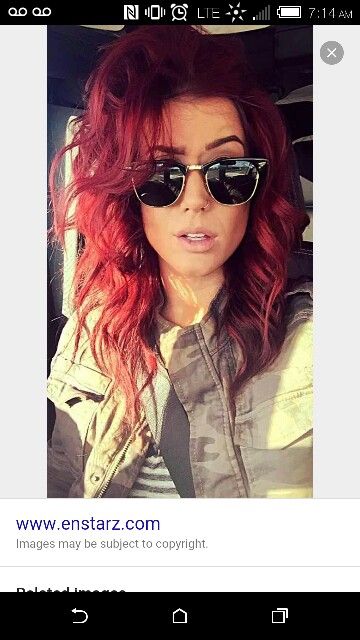 Chelsea houska red 6rr redken color fusion Chelsea Houska Hair Color, Chelsea Houska Hair, Chelsea Houska, Redken Color, Red Hair Don't Care, Bright Red Hair, Red Hair Color, Hair Envy, Hair Dos